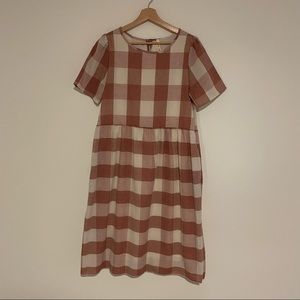 L Red Gingham Roolee Dress